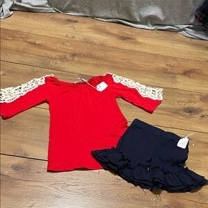 Pomelo Red and Black Kids Matching Set